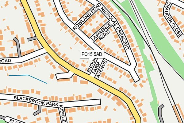 PO15 5AD map - OS OpenMap – Local (Ordnance Survey)