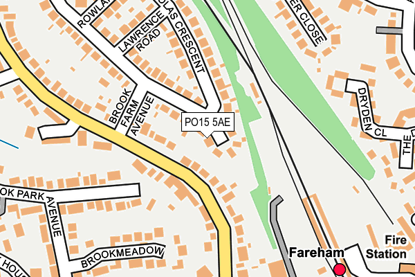 PO15 5AE map - OS OpenMap – Local (Ordnance Survey)