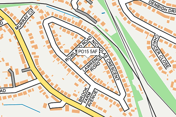 PO15 5AF map - OS OpenMap – Local (Ordnance Survey)