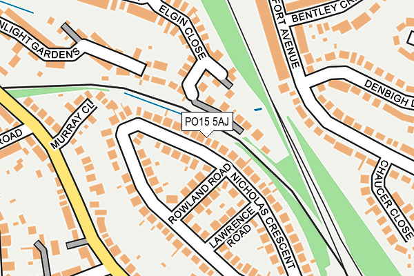 PO15 5AJ map - OS OpenMap – Local (Ordnance Survey)