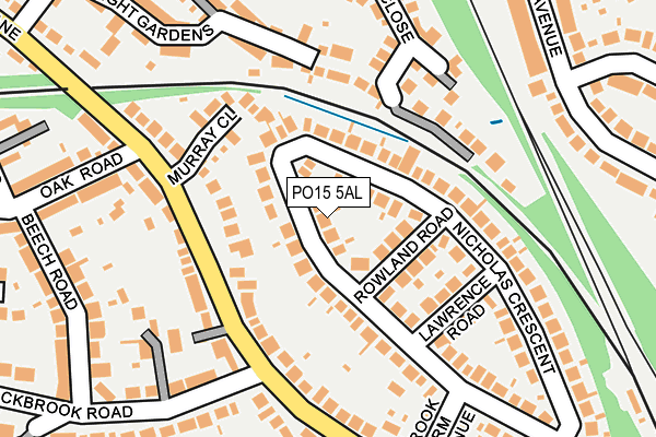 PO15 5AL map - OS OpenMap – Local (Ordnance Survey)