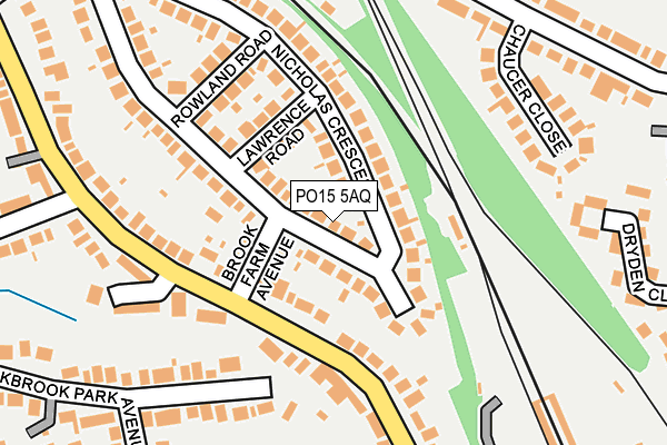 PO15 5AQ map - OS OpenMap – Local (Ordnance Survey)