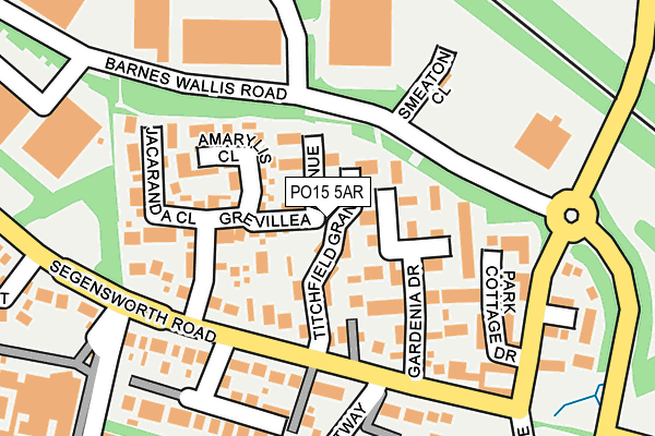 PO15 5AR map - OS OpenMap – Local (Ordnance Survey)