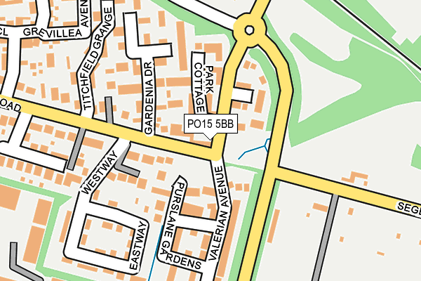 PO15 5BB map - OS OpenMap – Local (Ordnance Survey)