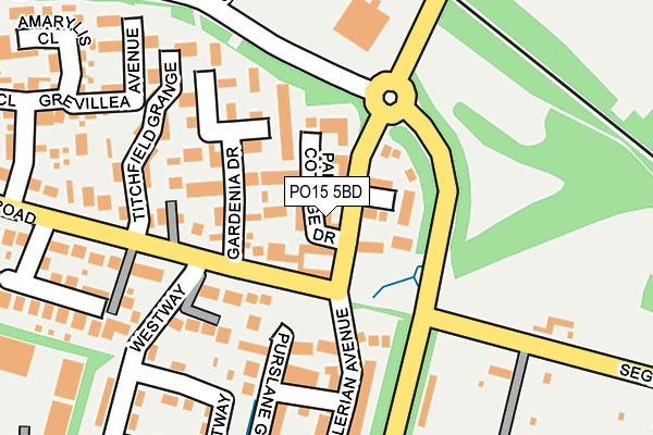 PO15 5BD map - OS OpenMap – Local (Ordnance Survey)