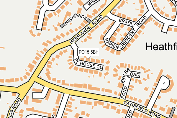 PO15 5BH map - OS OpenMap – Local (Ordnance Survey)