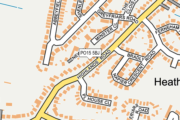 PO15 5BJ map - OS OpenMap – Local (Ordnance Survey)