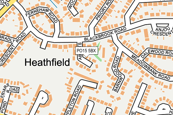 PO15 5BX map - OS OpenMap – Local (Ordnance Survey)