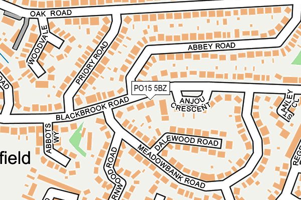 PO15 5BZ map - OS OpenMap – Local (Ordnance Survey)