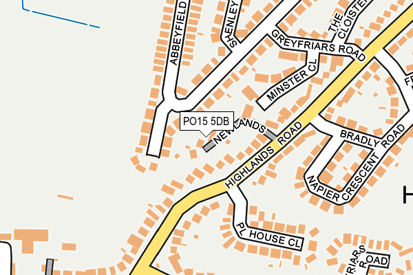 PO15 5DB map - OS OpenMap – Local (Ordnance Survey)