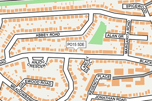 PO15 5DE map - OS OpenMap – Local (Ordnance Survey)