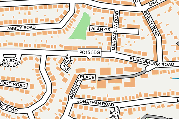 PO15 5DG map - OS OpenMap – Local (Ordnance Survey)