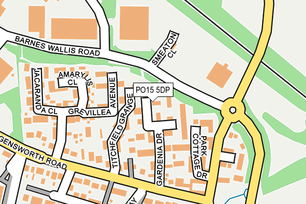 PO15 5DP map - OS OpenMap – Local (Ordnance Survey)