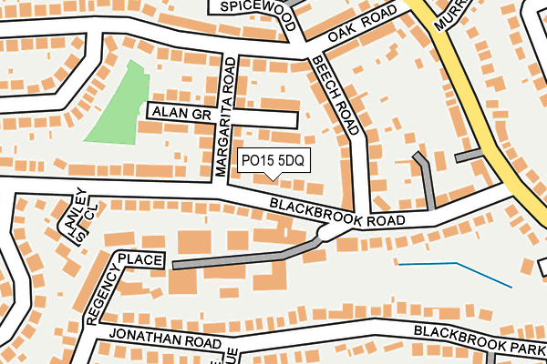 PO15 5DQ map - OS OpenMap – Local (Ordnance Survey)