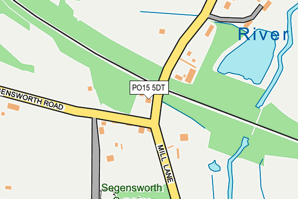 PO15 5DT map - OS OpenMap – Local (Ordnance Survey)