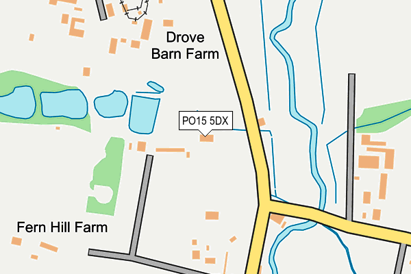 PO15 5DX map - OS OpenMap – Local (Ordnance Survey)