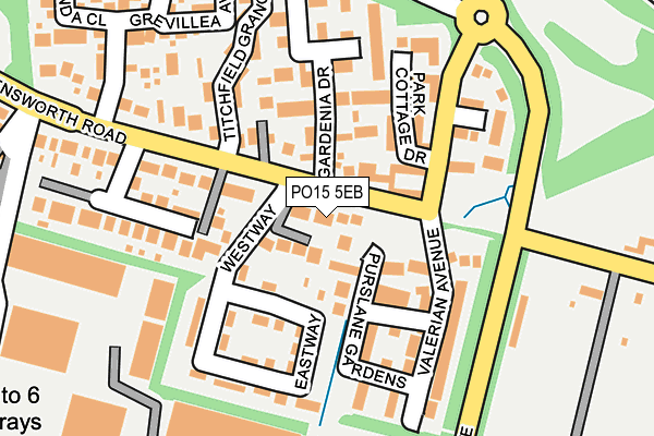 PO15 5EB map - OS OpenMap – Local (Ordnance Survey)