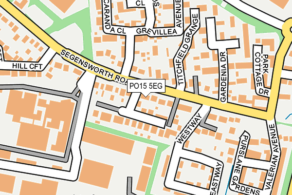 PO15 5EG map - OS OpenMap – Local (Ordnance Survey)