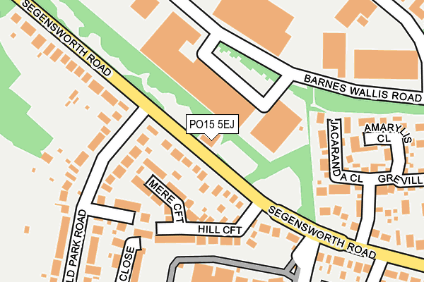 PO15 5EJ map - OS OpenMap – Local (Ordnance Survey)