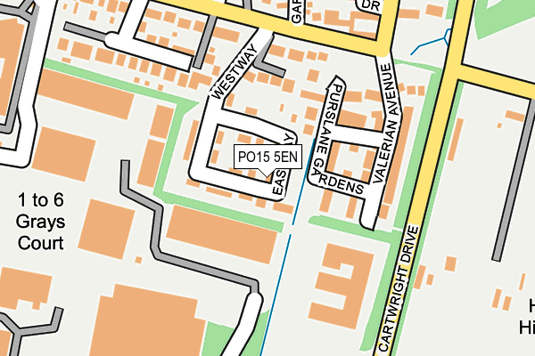 PO15 5EN map - OS OpenMap – Local (Ordnance Survey)