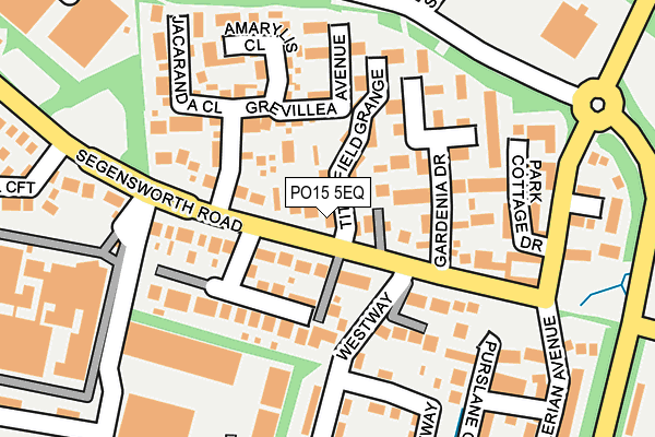 PO15 5EQ map - OS OpenMap – Local (Ordnance Survey)