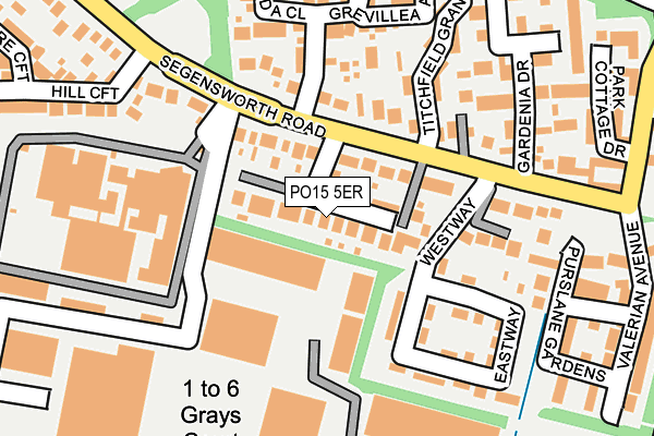 PO15 5ER map - OS OpenMap – Local (Ordnance Survey)