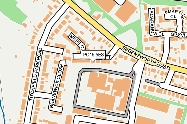 PO15 5ES map - OS OpenMap – Local (Ordnance Survey)