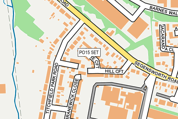 PO15 5ET map - OS OpenMap – Local (Ordnance Survey)