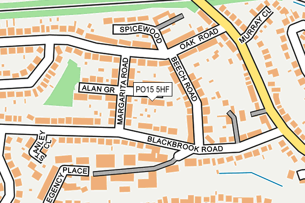 PO15 5HF map - OS OpenMap – Local (Ordnance Survey)