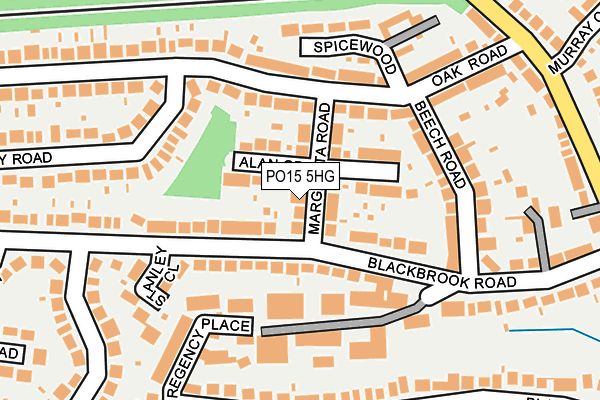 PO15 5HG map - OS OpenMap – Local (Ordnance Survey)