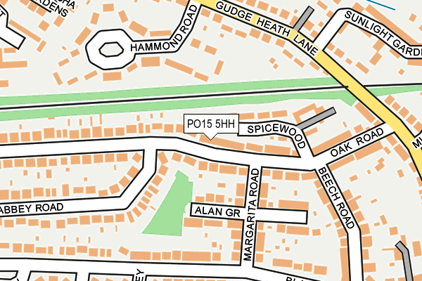 PO15 5HH map - OS OpenMap – Local (Ordnance Survey)