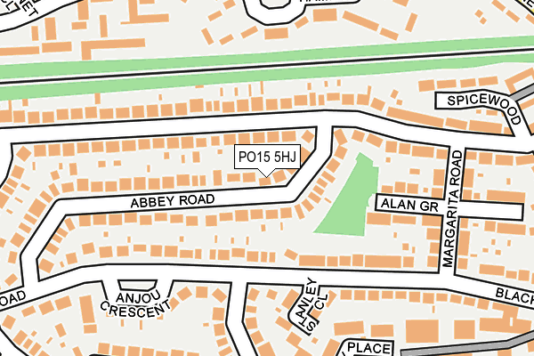 PO15 5HJ map - OS OpenMap – Local (Ordnance Survey)