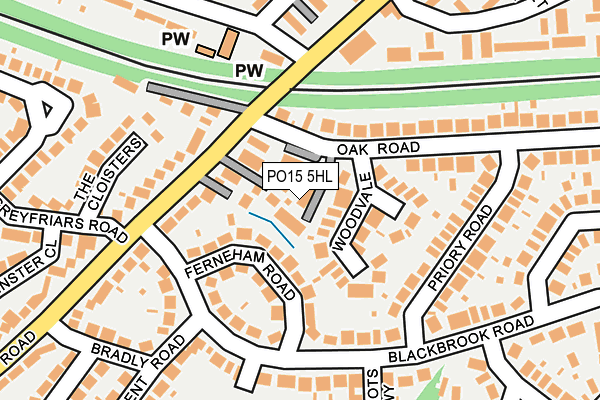 PO15 5HL map - OS OpenMap – Local (Ordnance Survey)