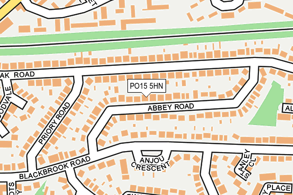 PO15 5HN map - OS OpenMap – Local (Ordnance Survey)