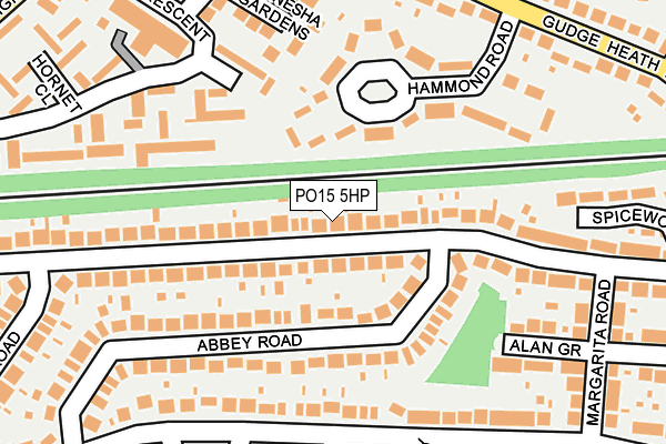 PO15 5HP map - OS OpenMap – Local (Ordnance Survey)