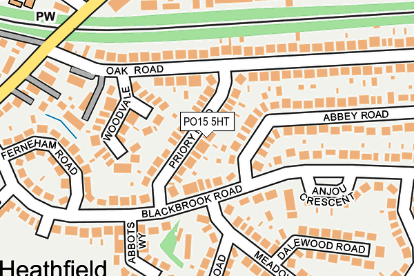 PO15 5HT map - OS OpenMap – Local (Ordnance Survey)