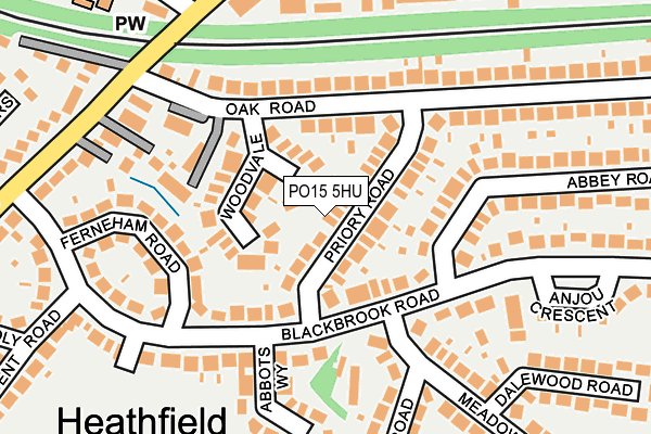 PO15 5HU map - OS OpenMap – Local (Ordnance Survey)