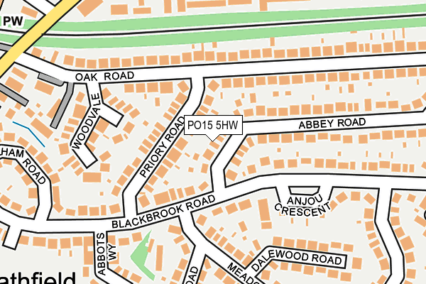 PO15 5HW map - OS OpenMap – Local (Ordnance Survey)