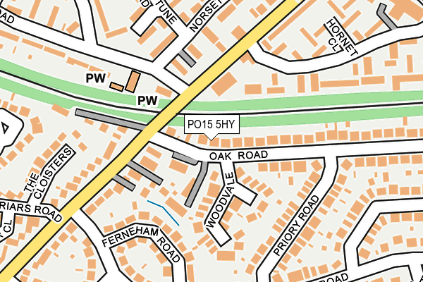 PO15 5HY map - OS OpenMap – Local (Ordnance Survey)