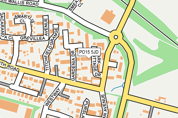 PO15 5JD map - OS OpenMap – Local (Ordnance Survey)