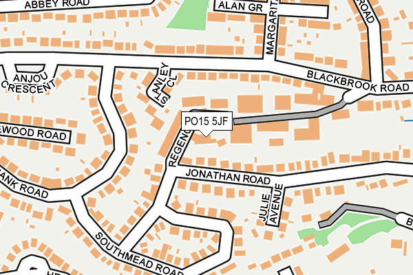 PO15 5JF map - OS OpenMap – Local (Ordnance Survey)