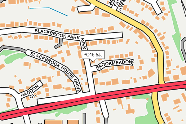 PO15 5JJ map - OS OpenMap – Local (Ordnance Survey)