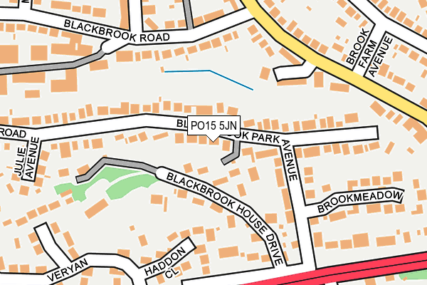 PO15 5JN map - OS OpenMap – Local (Ordnance Survey)