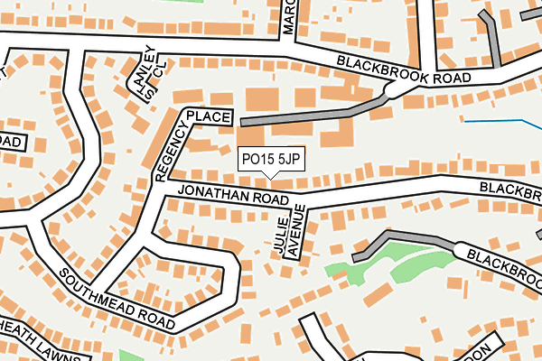 PO15 5JP map - OS OpenMap – Local (Ordnance Survey)