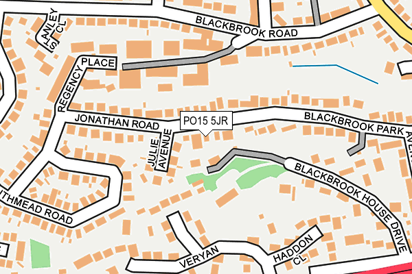 PO15 5JR map - OS OpenMap – Local (Ordnance Survey)