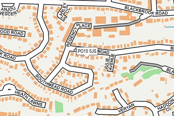 PO15 5JS map - OS OpenMap – Local (Ordnance Survey)