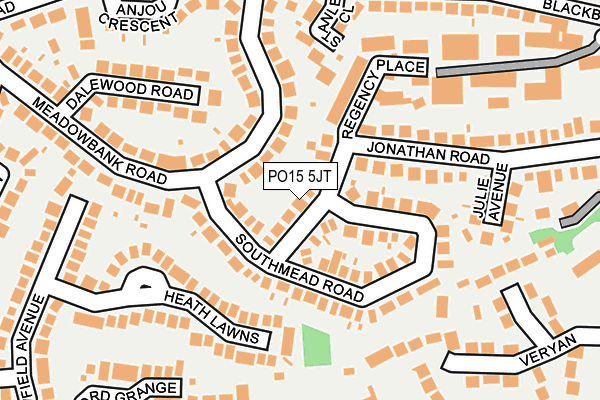 PO15 5JT map - OS OpenMap – Local (Ordnance Survey)