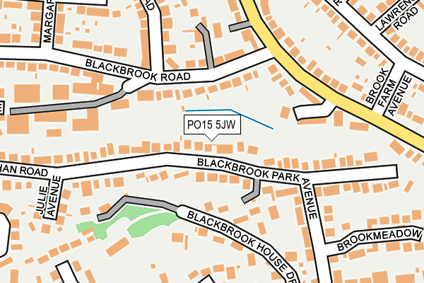 PO15 5JW map - OS OpenMap – Local (Ordnance Survey)