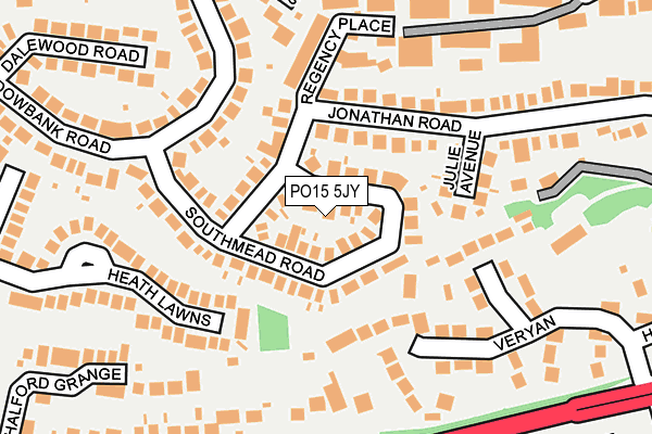 PO15 5JY map - OS OpenMap – Local (Ordnance Survey)