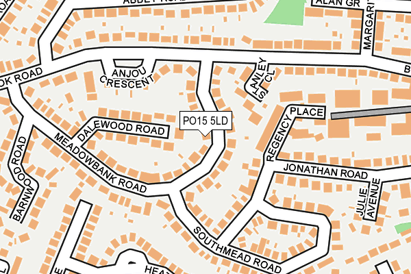 PO15 5LD map - OS OpenMap – Local (Ordnance Survey)